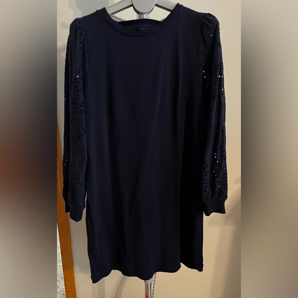 Talbots navy blue dress- size L!!! - Picture 1 of 6